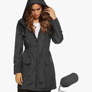 Waterproof Lightweight Hooded Rain Jacket